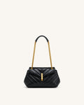JWPE - Valerie Quilted Chain Flap Shoulder Bag - Black