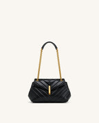 JWPE - Valerie Quilted Chain Flap Shoulder Bag - Black