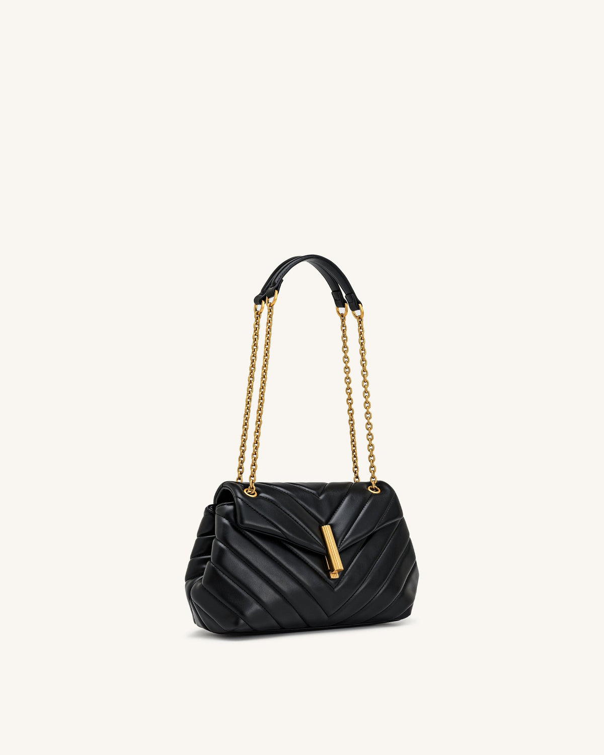 JWPE - Valerie Quilted Chain Flap Shoulder Bag - Black