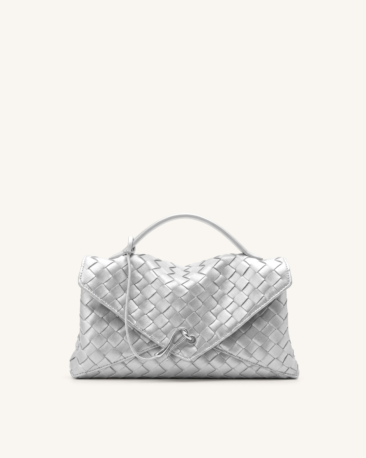 JWPE - Celeste Woven Envelope Bag - Silver