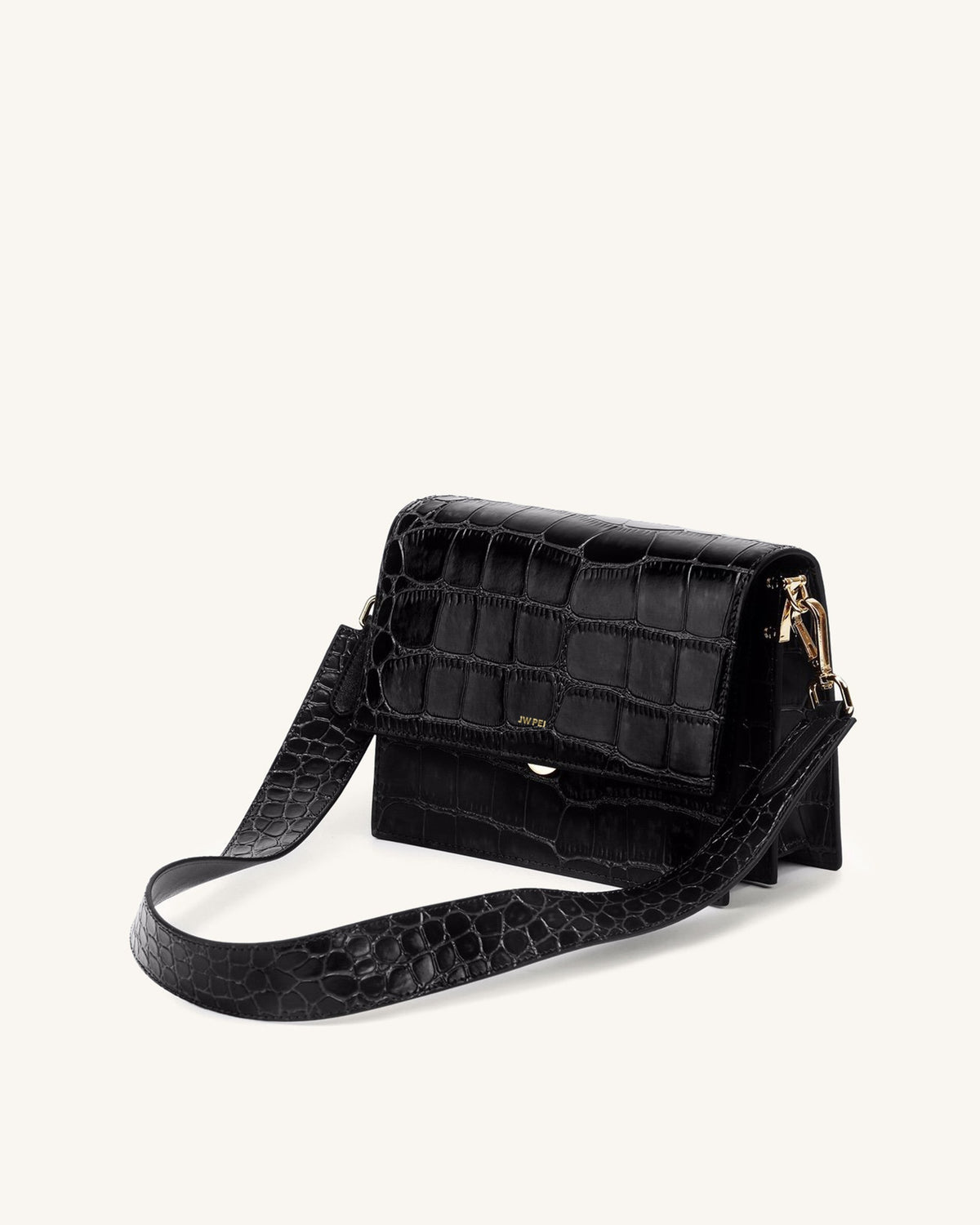 JWPE - Mini Flap Bag - Black Croc