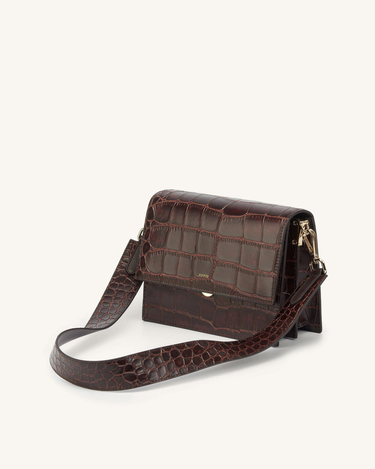 JWPE - Mini Flap Bag - Brown Croc