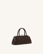 JWPE - Anouk Frame Top Handle Bag - Dark Brown