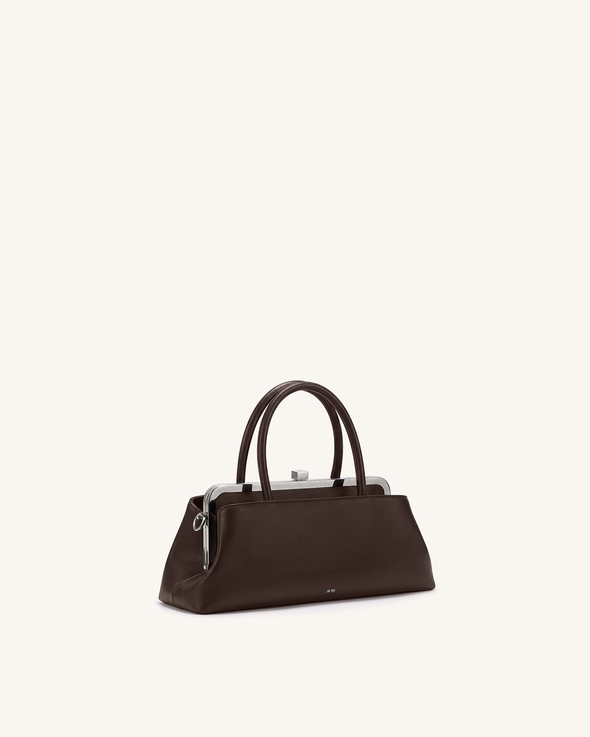 JWPE - Anouk Frame Top Handle Bag - Dark Brown