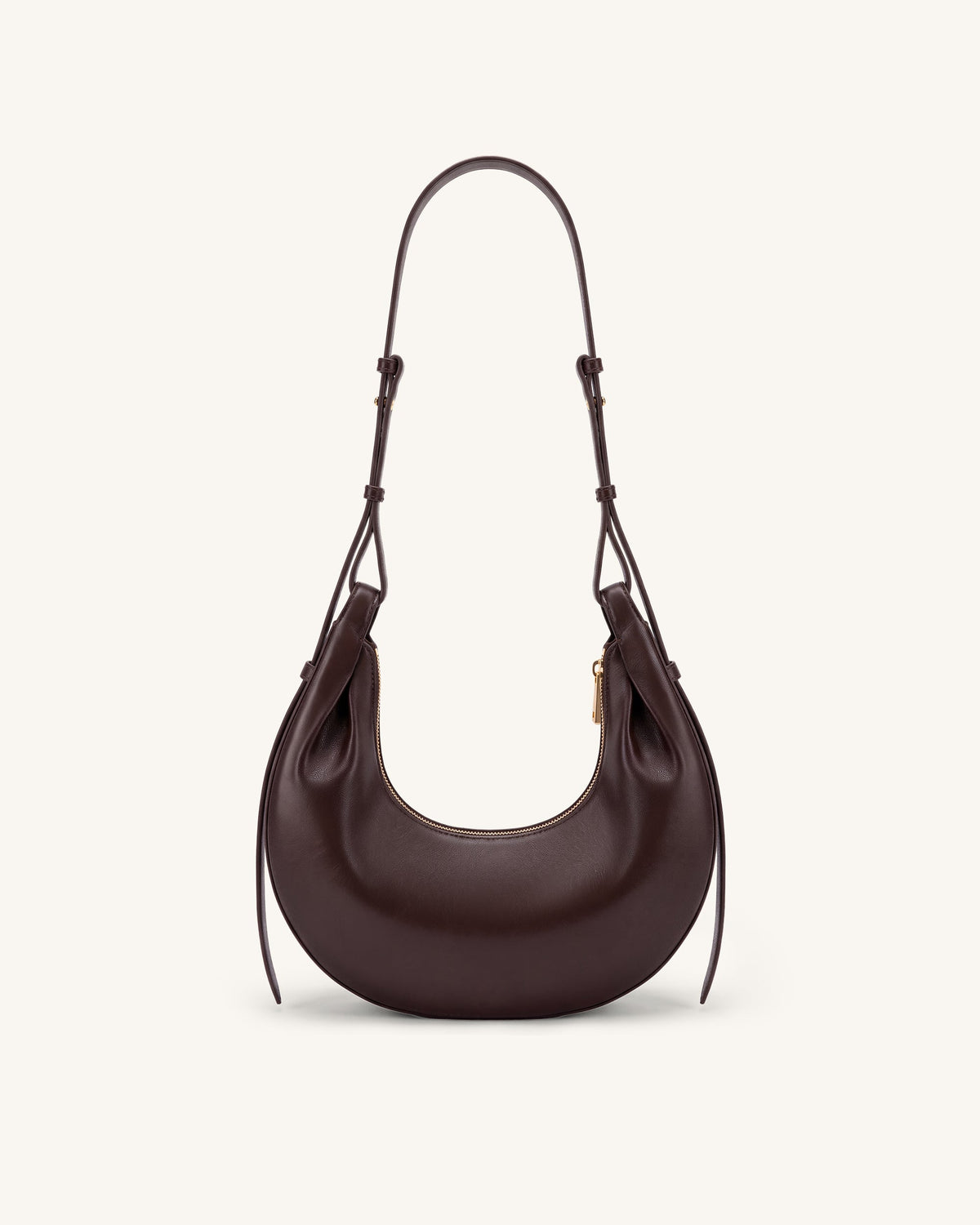 JWPE - Sharon Crescent Crossbody Bag - Dark Brown