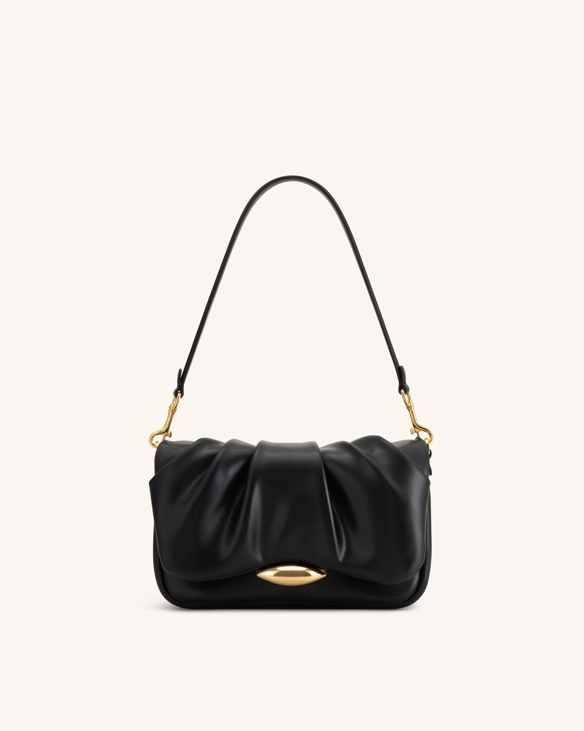 JWPE - Sofia Ruched Shoulder Bag - Black