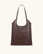 JWPE - Brooke Belted Embellished Shoulder Tote Bag - Dark Brown