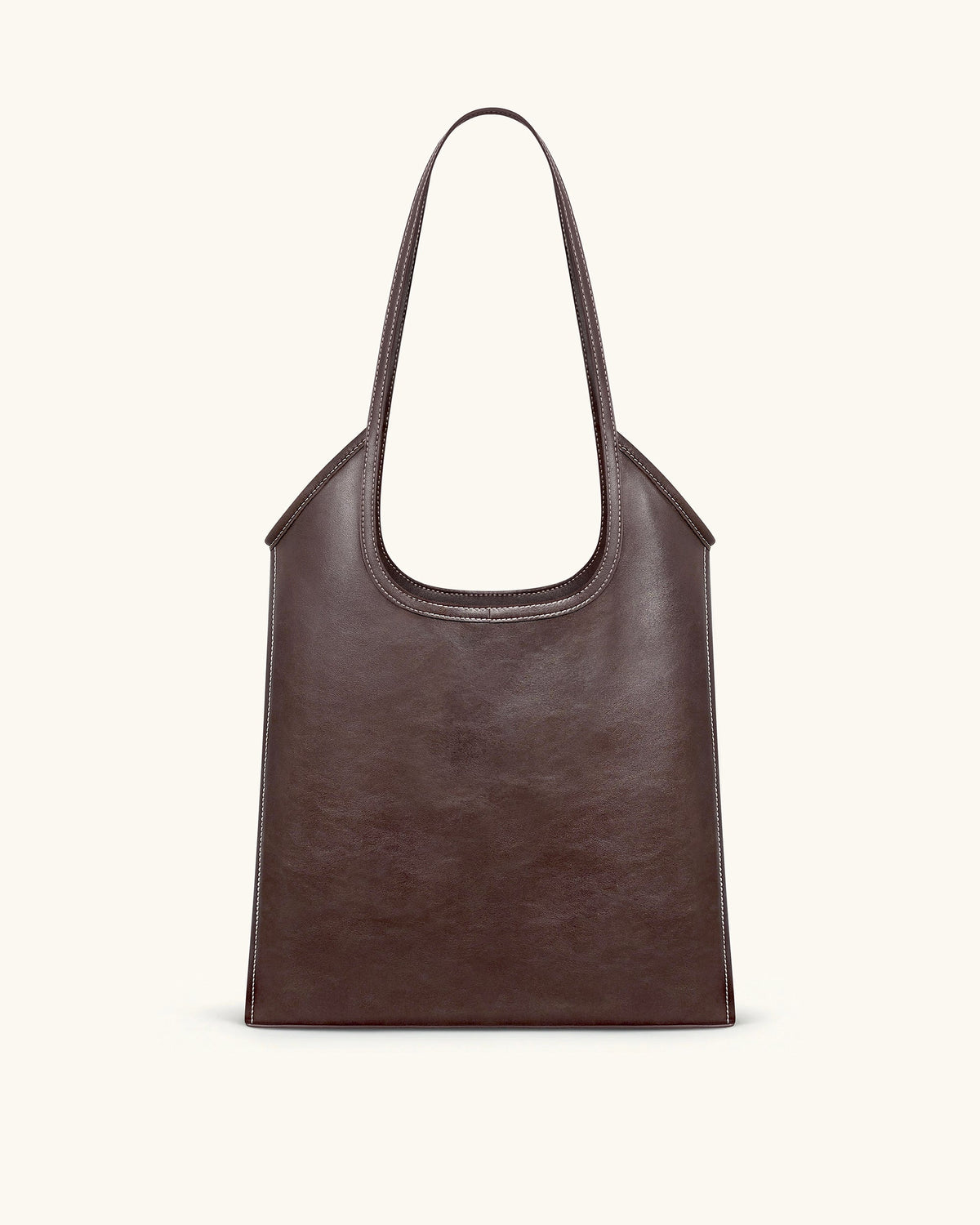 JWPE - Brooke Belted Embellished Shoulder Tote Bag - Dark Brown