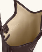 JWPE - Brooke Belted Embellished Shoulder Tote Bag - Dark Brown