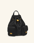 JWPE - Avery Pebbled Drawstring Utility Backpack – Black