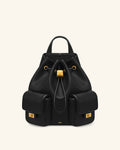 JWPE - Avery Pebbled Drawstring Utility Backpack – Black