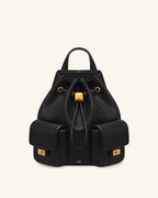 JWPE - Avery Pebbled Drawstring Utility Backpack – Black