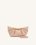 JWPE - Leia Weave Texture Pleated Clutch - Pink