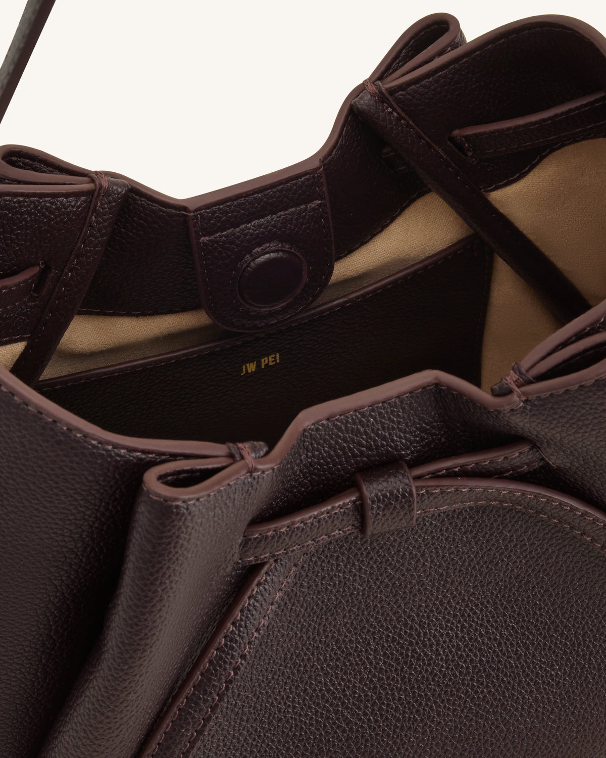 JWPE - Mabel Soft Bow Shoulder Bag - Dark Brown
