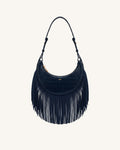JWPE - Sharon Fringe Crossbody Bag - Navy Croc