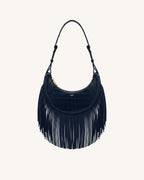 JWPE - Sharon Fringe Crossbody Bag - Navy Croc