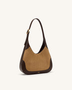 JWPE - Willow Faux Suede Trim Hobo Bag - Brown